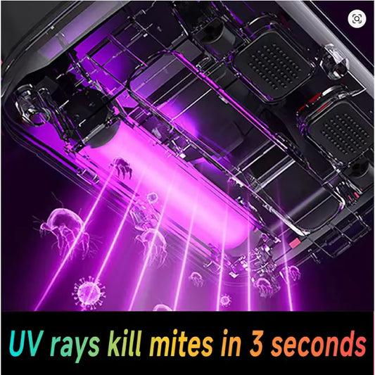 Wireless Vacuum Cleaner Ultraviolet Sterilization Machine Mini Washing Household Mattress Mite Remover Robot Bedding Cleaner